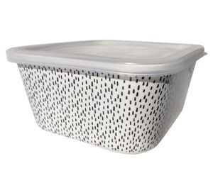 Contenedor Bio puntos blanco/negro 1.2 lt