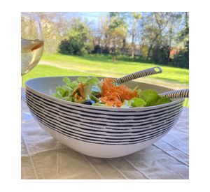 Bowl cuadrado Rayas biobamboo 20x8 cm 1.5 lt