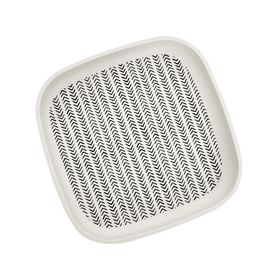 Plato biobamboo Flechas blanco/negro 18.1x2 cm