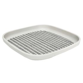 Plato biobamboo Flechas blanco/negro 18.1x2 cm