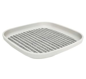 Plato biobamboo Flechas blanco/negro 18.1x2 cm