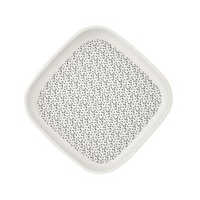 Plato biobamboo Puntos blanco/negro 18.1x2 cm