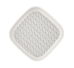 Plato biobamboo Puntos blanco/negro 18.1x2 cm