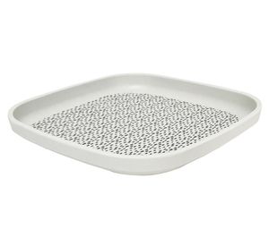 Plato biobamboo Puntos blanco/negro 18.1x2 cm