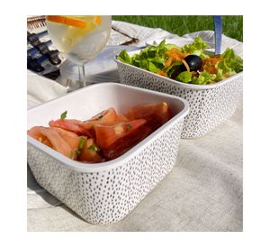 Contenedor Bio puntos blanco/negro 2 lt