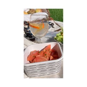 Contenedor Bio rayas blanco/negro 1.2 lt