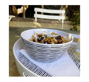 Bowl Rayas biobamboo blanco/negro 15x7 cm 450 ml