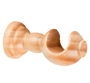 Soporte cortina simple madera 19 mm natural 2 un.