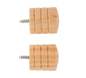 Terminal madera tapón 28 mm natural 2 un.