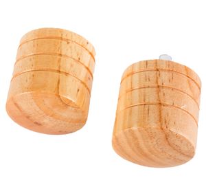 Terminal madera tapón 28 mm natural 2 un.