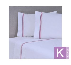 Juego de sábanas king 144 hilos Line bordada