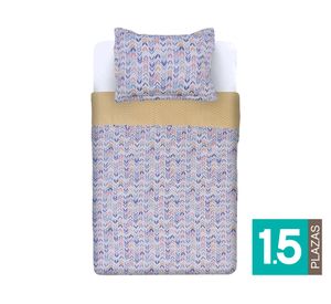 Quilt estampado diseño Guayama 1.5 plazas