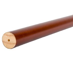 Barra para cortina madera 150x2.8 cm café