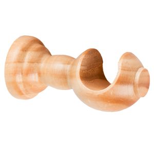 Soporte cortina simple madera 28 mm natural