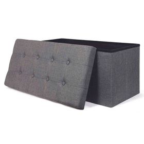 Pouf 38x76x38 cm gris