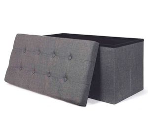 Pouf 38x76x38 cm gris