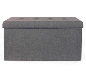 Pouf 38x76x38 cm gris