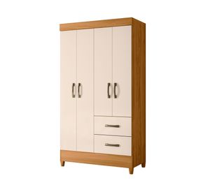 Clóset 4 puertas 2 cajones Castro beige 181x98x47 cm