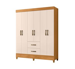 Clóset 6 puertas 2 cajones Castro beige 181x147x47 cm