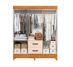 Combo 2 clóset 10 puertas 4 cajones Castro café