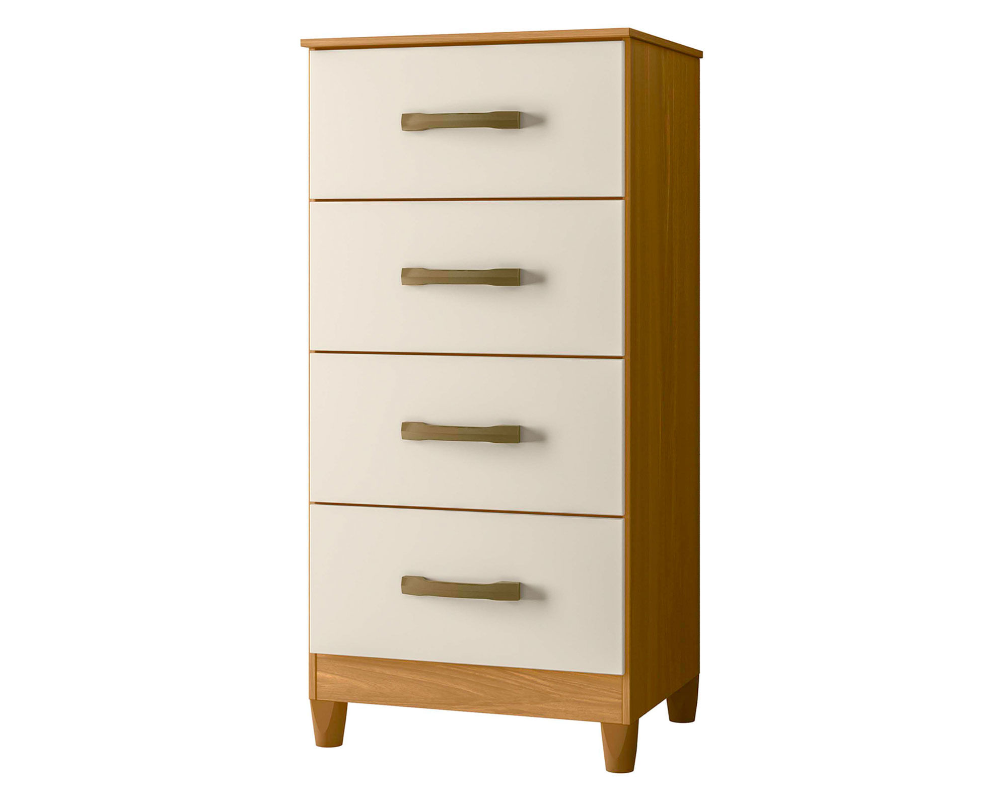 VekkaHome Cómoda Castro beige 4 cajones