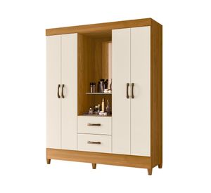 Clóset 4 puertas 2 cajones Castro beige 181x147x47 cm