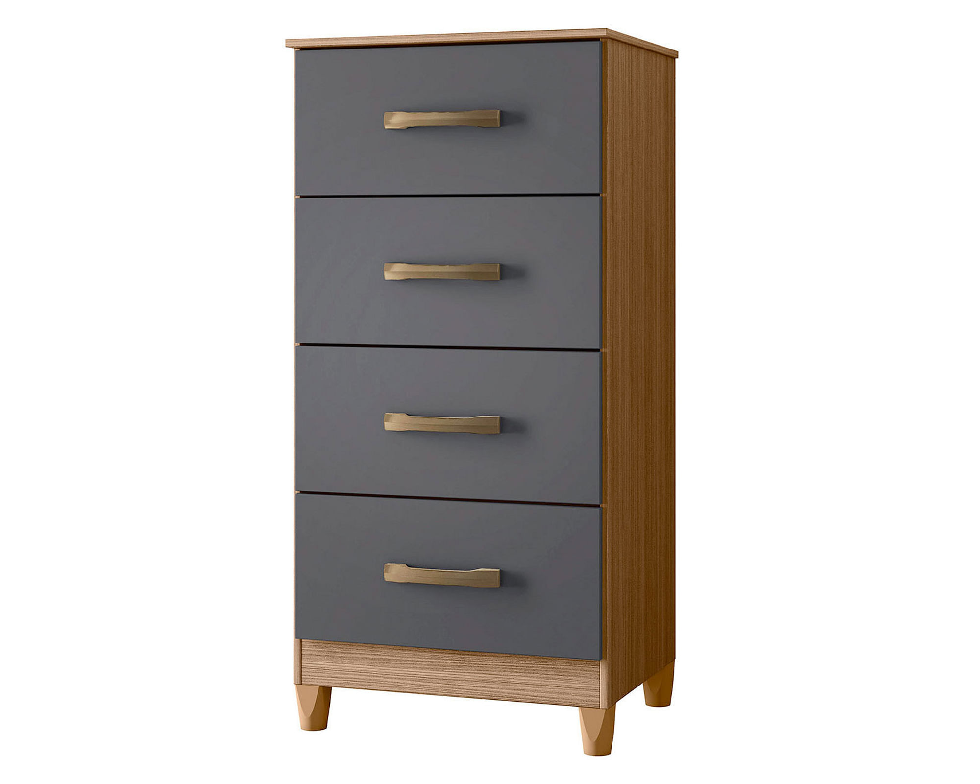 VekkaHome Cómoda 4 cajones Mobi gris