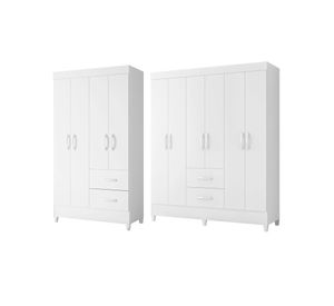 Clóset 6 puertas + Clóset 4 puertas Mobi blanco