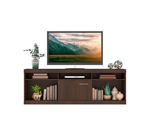 Rack TV 75" 1 puerta Beatriz café