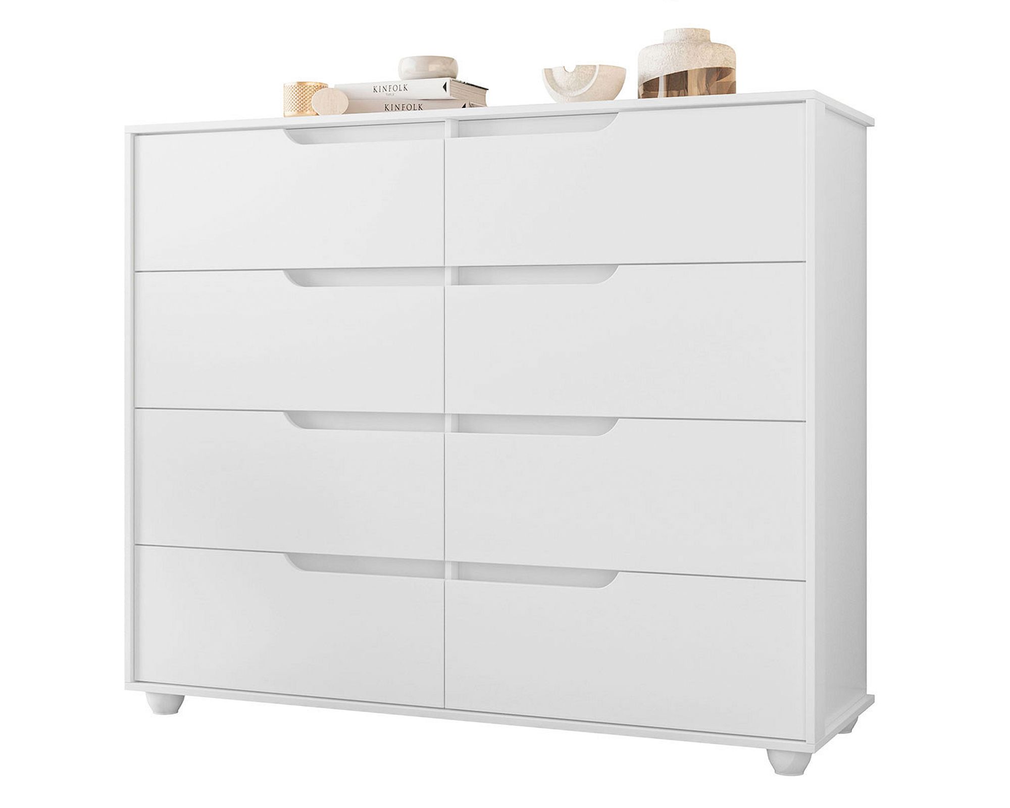VekkaHome Cómoda 8 cajones Evo blanco