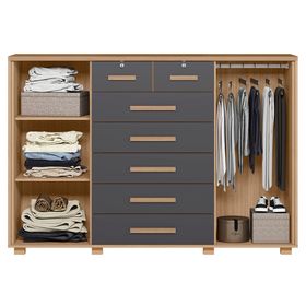 Cómoda 7 cajones Fontana gris