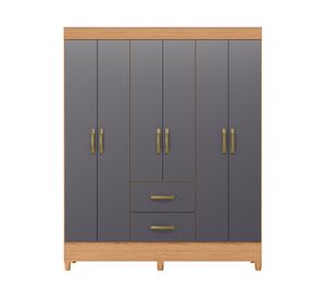 Clóset 6 puertas Mobi gris