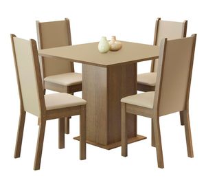 Comedor 4 sillas Lilo Leone café