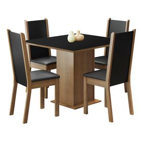 Comedor 4 sillas Lilo Greco negro