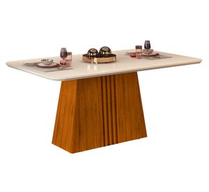 Comedor 6 sillas Celina Italia Lia blanco/beige