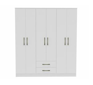 Clóset 6 puertas blanco Pequim 182.5x47x161.7 cm