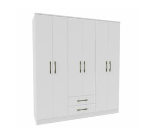 Clóset 6 puertas blanco Pequim 182.5x47x161.7 cm
