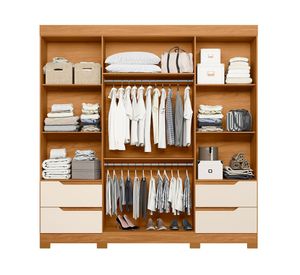 Clóset 4 puertas 4 cajones Vivacce beige 217x212x47 cm