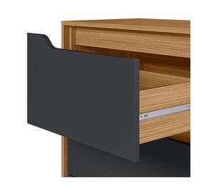 Cómoda Sole café/gris 4 cajones