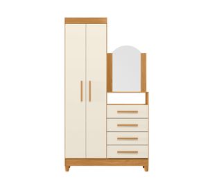 Cómoda Capri café/beige 4 cajones