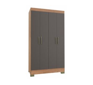Clóset 4 puertas 1 cajón Roma gris 182x98.4x47 cm