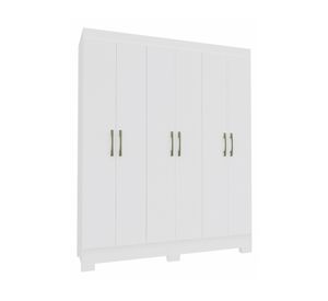 Clóset 6 puertas 1 cajón Roma blanco 182x147x47 cm