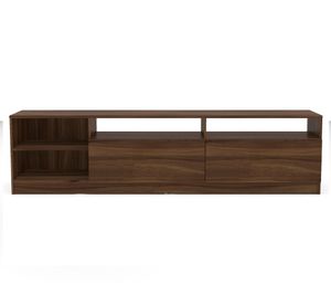Rack TV 75" Moyan 2 puertas café rustic