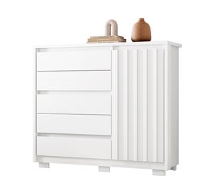 Zapatera Dueto 1 puerta 5 cajones blanco