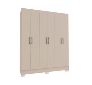 Clóset 6 puertas 1 cajón Roma crema 182x147x47 cm