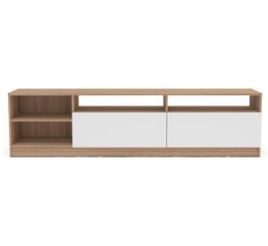 Rack TV 75" Moyan 2 puertas café/blanco