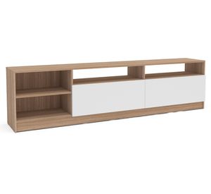 Rack TV 75" Moyan 2 puertas café/blanco