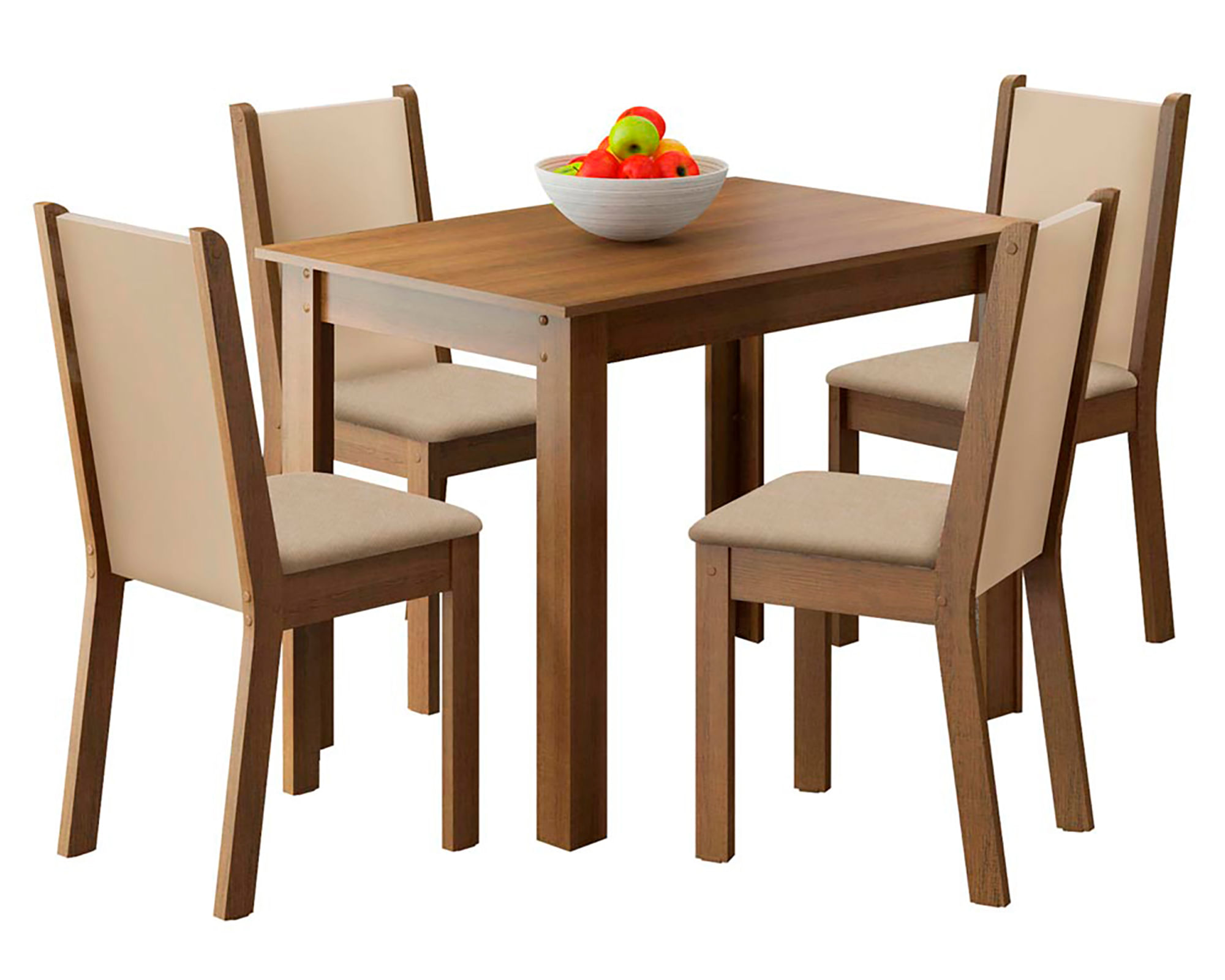 VekkaHome Juego comedor 4 personas Luna Leone