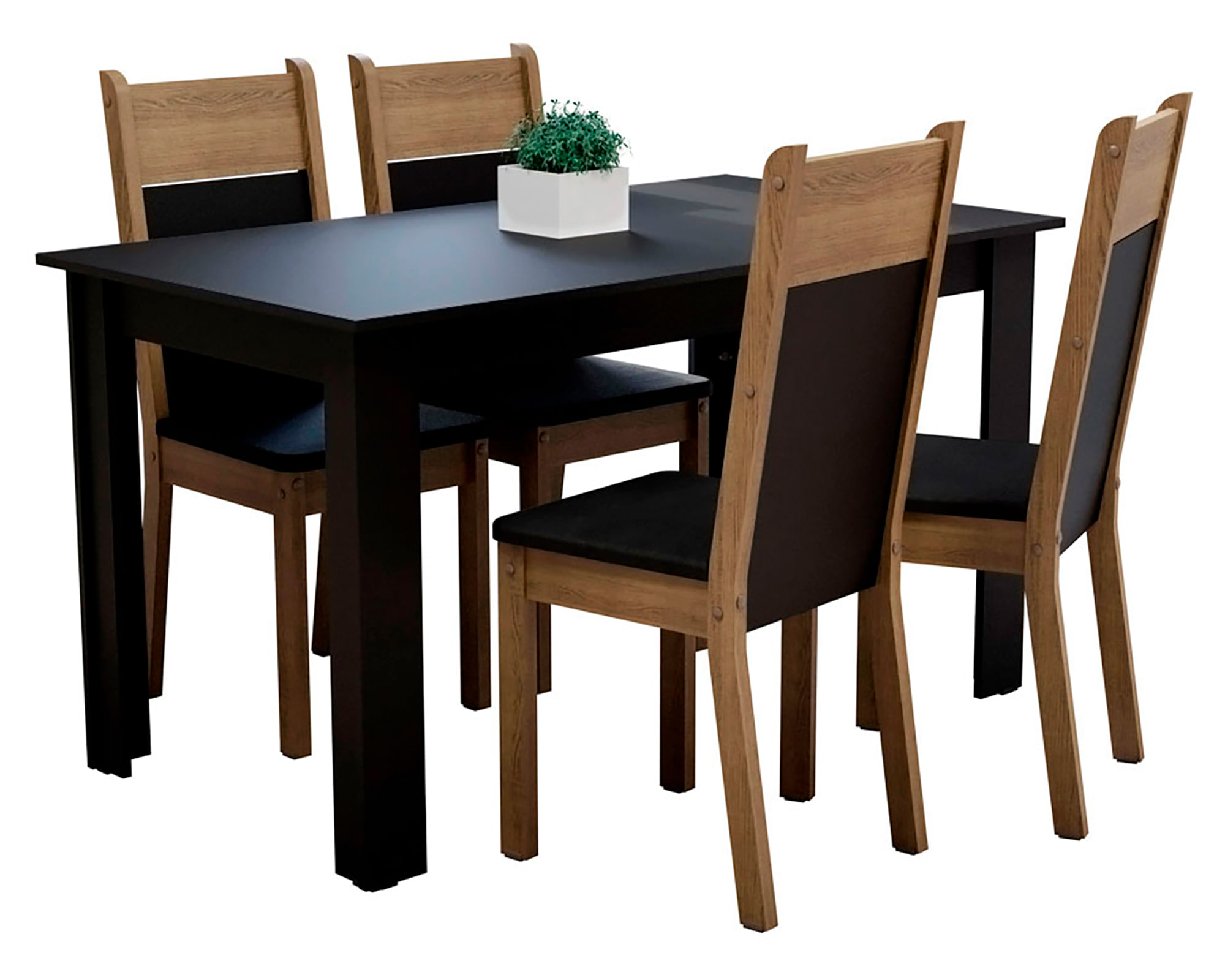 VekkaHome Juego comedor 4 personas Lola Nelly