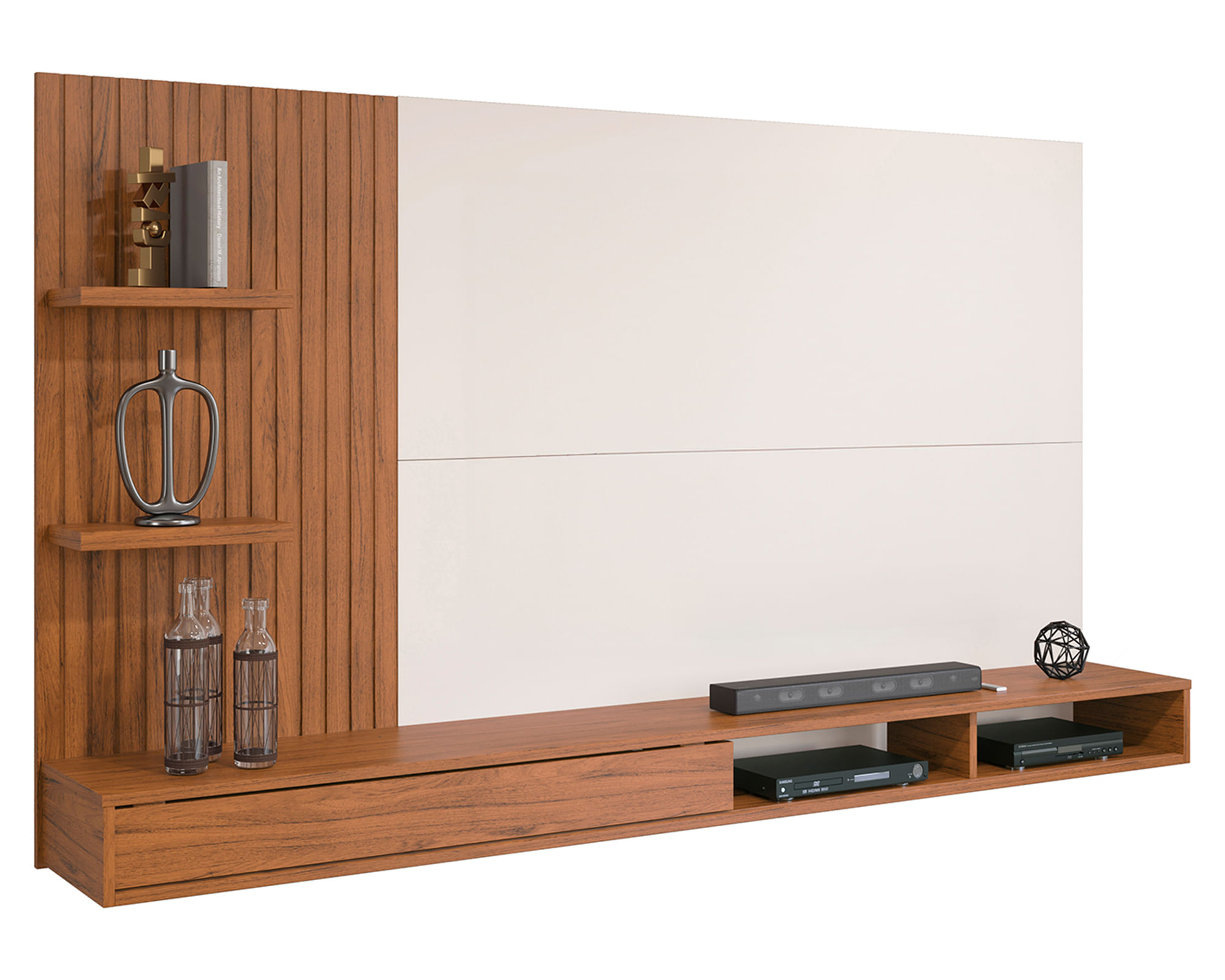 VekkaHome Panel TV 60" Bento 1 puerta café